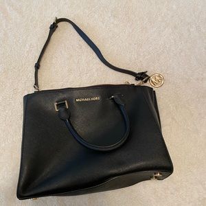 Black Medium Satchel Michael Kors